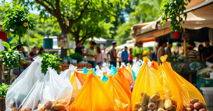 Sacola Plástica Reciclada: Sustentabilidade em Ação