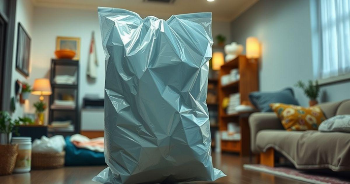Saco Plástico Transparente de 200 Litros para Uso Diversificado