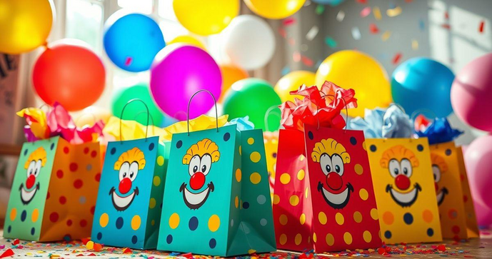 Sacola boca de palhaço 20x30 como escolha divertida para festas e eventos