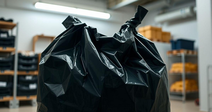 Sacola plástica preta é a solução ideal para organização e descarte sustentável