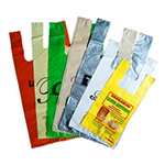 Sacolas plásticas tipo camiseta